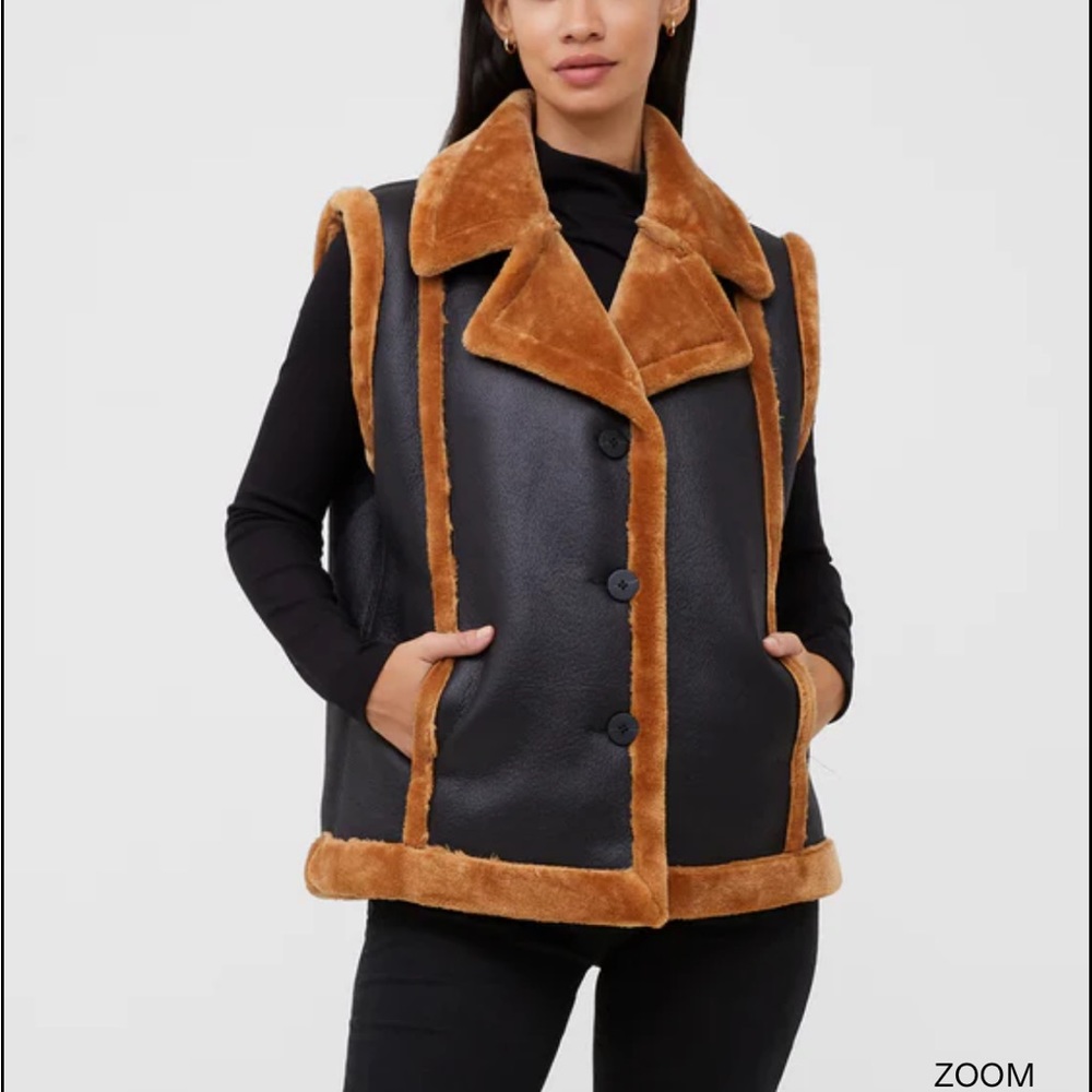French connection belen faux fur gilet